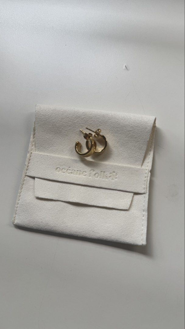 Hoop Earrings (Category: Earrings) located in Quezon City. Submitted by shoppingcl (Listing ID 1463149562, Image 3). Description: • Brand new, never been worn with original packaging • Retails for ₱690, sold out online • 14mm • 18k gold on stainless steel.