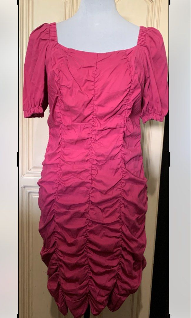 IEF Magenta Dress (Category: Dresses) located in Quezon City. Submitted by clothingline4sale (Listing ID 1463194226, Image 1). Description: IEF Magenta Ruffled Dress Very good condition/ like new Zipper back/ Square Neckline/ Size: medium on tag but fots to large Bust: 40-42” ; Waist: 36-39” ; Length: 38” Very nice in actual .