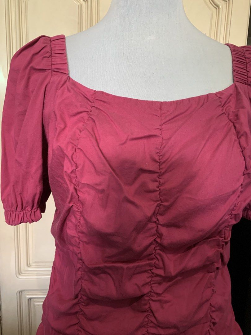 IEF Magenta Dress (Category: Dresses) located in Quezon City. Submitted by clothingline4sale (Listing ID 1463194226, Image 2). Description: IEF Magenta Ruffled Dress Very good condition/ like new Zipper back/ Square Neckline/ Size: medium on tag but fots to large Bust: 40-42” ; Waist: 36-39” ; Length: 38” Very nice in actual .
