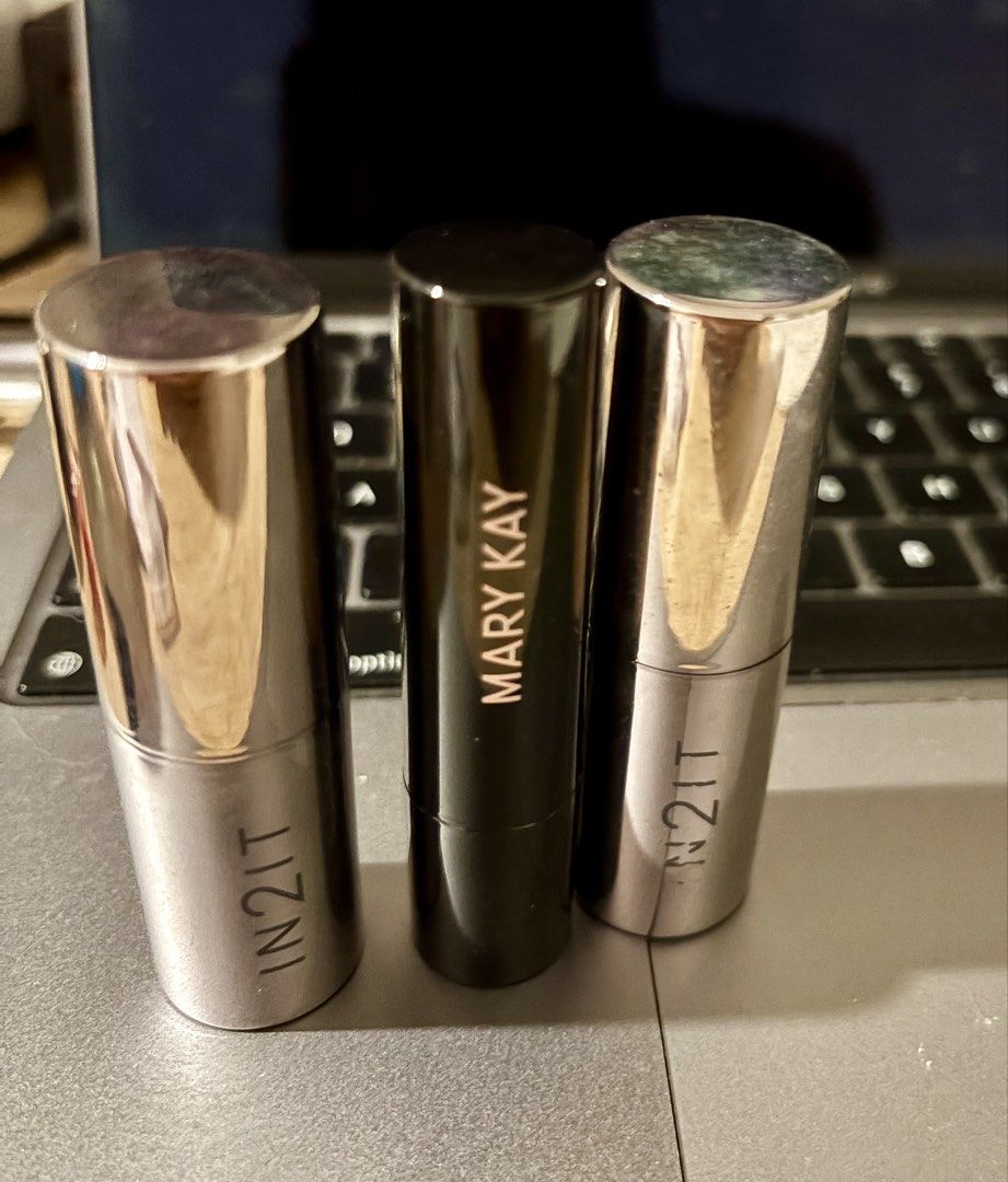 IN2IT and Mary Kay Lipsticks Bundle (Category: Makeup) located in Binan City. Submitted by laurenarriane_owl (Listing ID 1463221261, Image 1). Description: - Bundle of 3 lipsticks - Includes 2 N2IT lipsticks Berry Noir and Pink Alarm - Includes 1 Mary Kay lipstick in Casual Rose - Shades: Red and pink tones - Note: Some wear on the lipstick bullets from use - Great for trying out different colors.