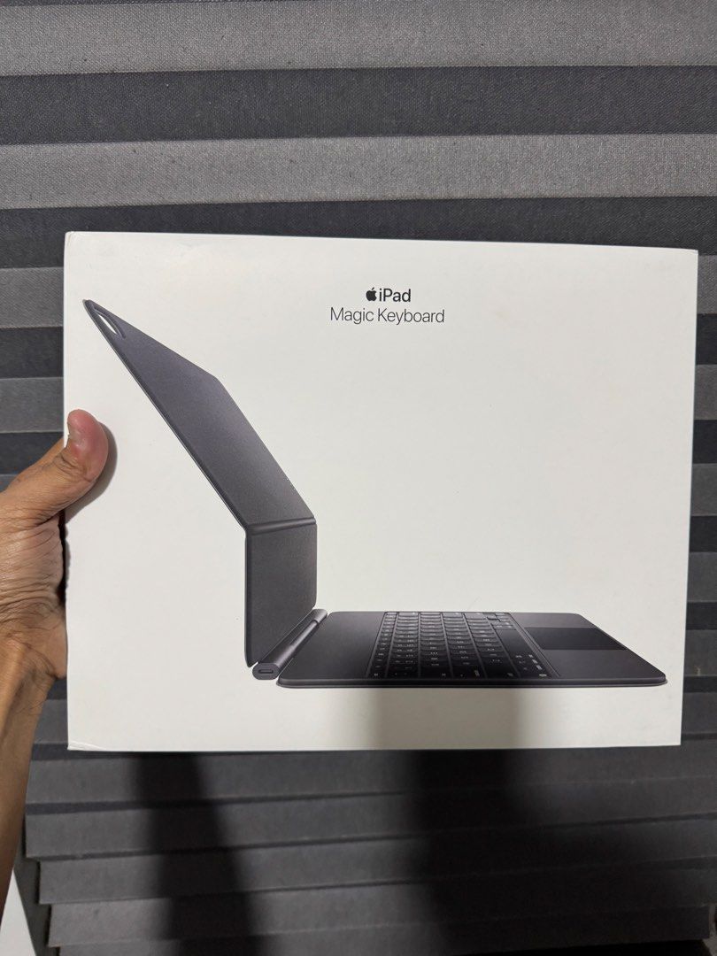 iPad Air 13inch Magic Keyboard (Category: Computer Keyboard) located in Manila. Submitted by Shoppify (Listing ID 1463261533, Image 1). Description: Apple Magic Keyboard for iPad Air 13inch M2 / M3 / M4 — Brand New & Sealed 🔥 📦 Brand New & Factory Sealed ⌨️ Compatible with iPad Air Model M2, M3 & M4 — 13inch ✨ Original Apple Magic Keyboard 💯 Never opened, never used 🎁 Perfect for upgrading your iPad Air into a laptop-like setup 📩 PM for pric