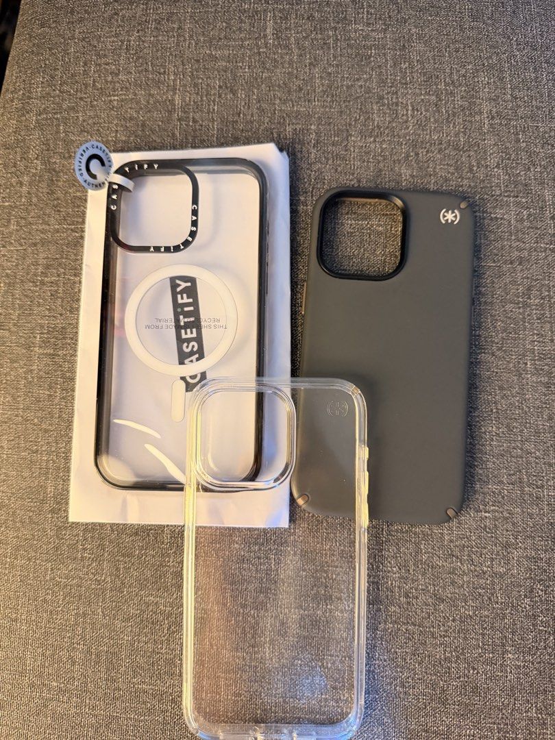 iphone 15 Pro max CASETIFY AND SPECK CASE (Category: Cases & Sleeves) located in Quezon City. Submitted by legitormoneyback (Listing ID 1463160052, Image 3). Description: BNEE CASETIFY 2.5k bought at 3.9k SPECK 500 each lightly used no issues- all authentic rfs: UPGRADED PHONE.