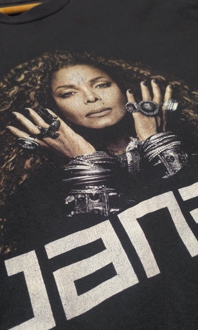 JANET JACKSON TOUR 2019 (Category: Tshirts & Polo Shirts ) located in Dumaguete. Submitted by nostaldripph (Listing ID 1463170592, Image 3). Description: MISSING TAG 22.5*30.5 CRACKPRINTS, SPOT BLEACH STAIN.