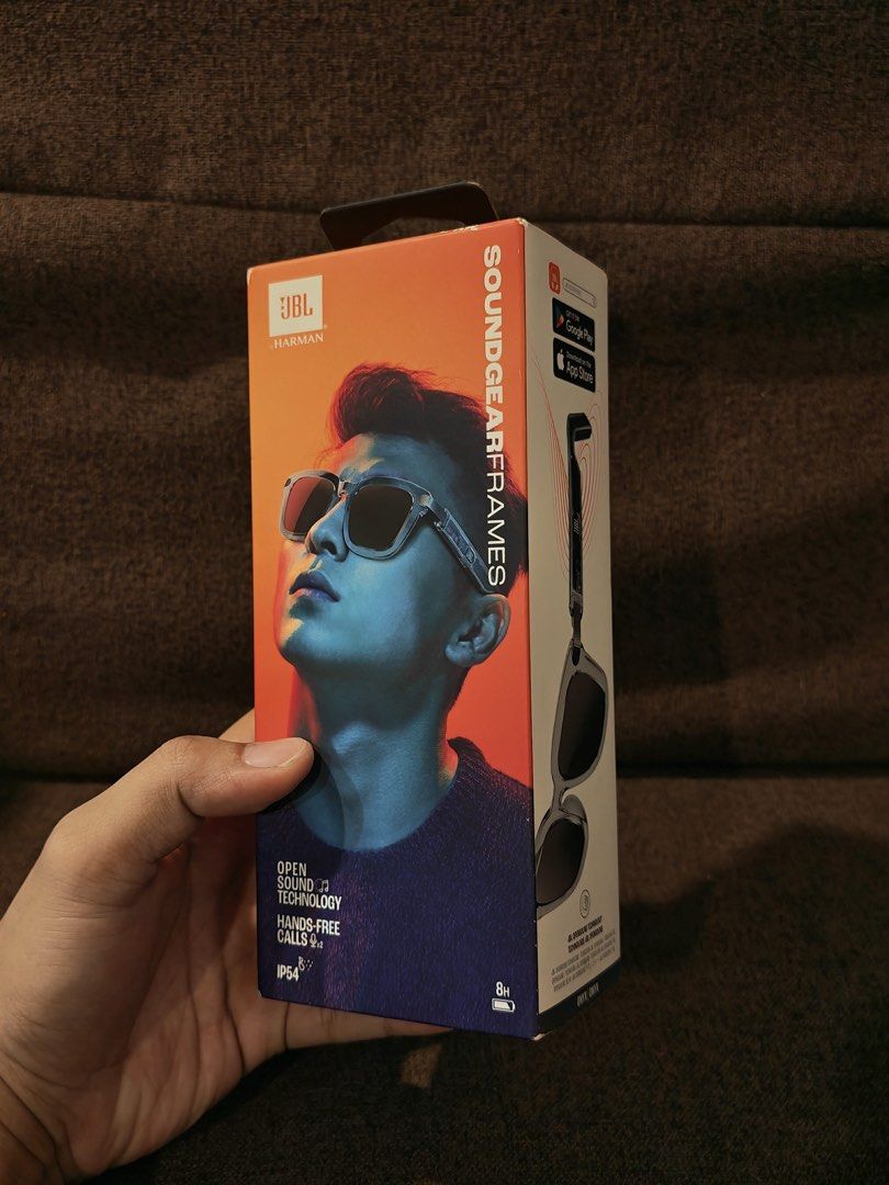 JBL Soundgear Frames Audio Sunglasses (Category: Headphones & Headsets) located in San Mateo. Submitted by airarossy_ (Listing ID 1463131357, Image 1). Description: Selling a Brand New, Factory Sealed pair of JBL Soundgear Frames audio sunglasses in the sleek Onyx color. Condition: 100% Brand New, unopened in original box. Reason for Selling: Bundle item from my ROG Zephyrus G16 purchase—I don't need it, so passing it along at a great price! Colo