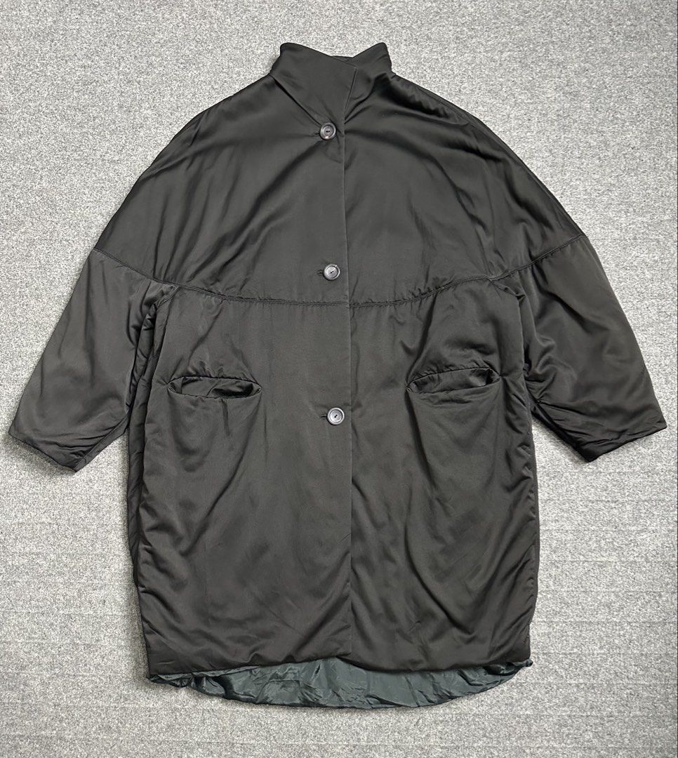 Jil Sander - 90’s Padded Oversized Coat - Stand Collar (Category: Coats, Jackets and Outerwear) located in Manila. Submitted by scissor.2fifthy (Listing ID 1463277928, Image 1). Description: Jil Sander - 90’s Padded Oversized Coat - Stand Collar Tagged size: 38 fits Medium (see measurement) Made in Italy Material: 68% Viscose - Nylon 90/100 condition rate Used with care Flaw: Minor sign of usage only Very presentable Check all photos for more det