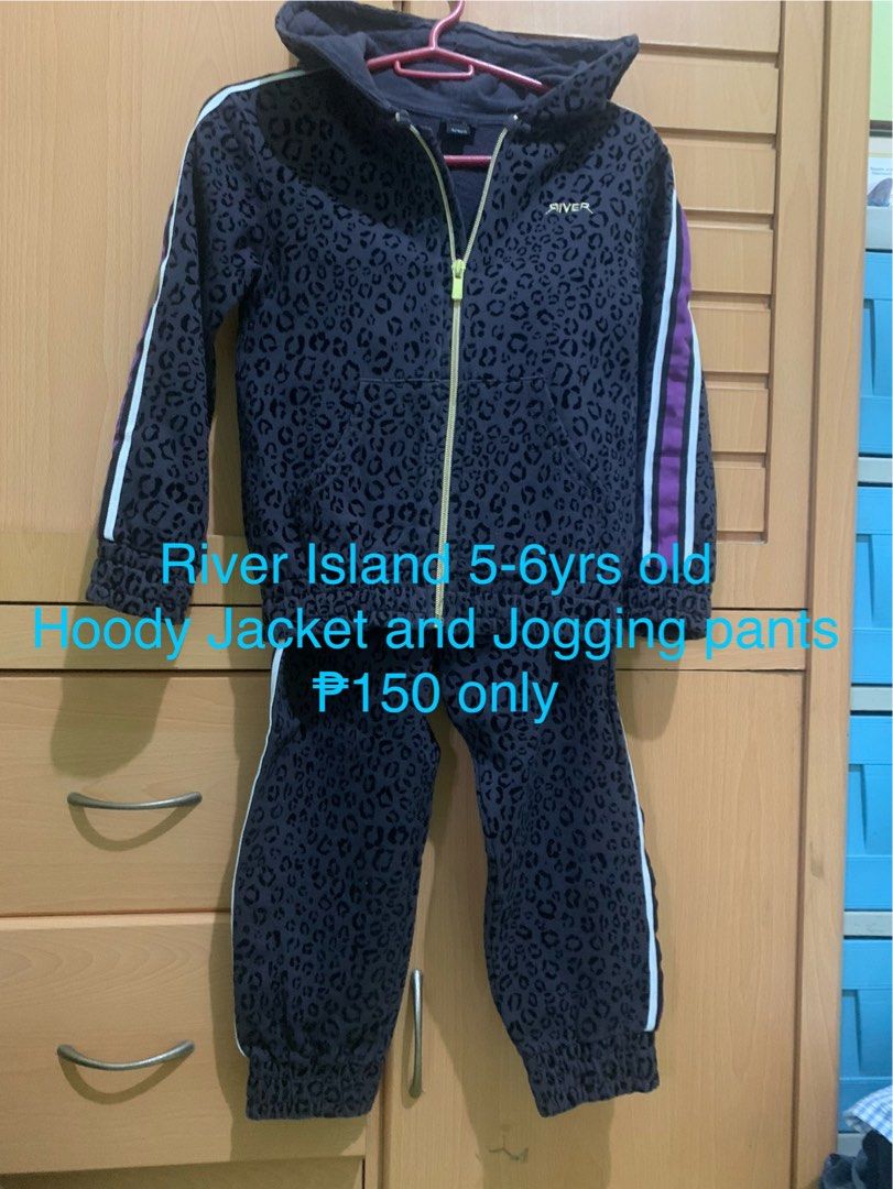 JOGGING PANTS & JACKET (Category: Babies & Kids Fashion) located in Calamba. Submitted by happy_lindzyp (Listing ID 1463130499, Image 1). Description: For girls 4-6 years old depends how big the kid is. Still in a very good condition. .