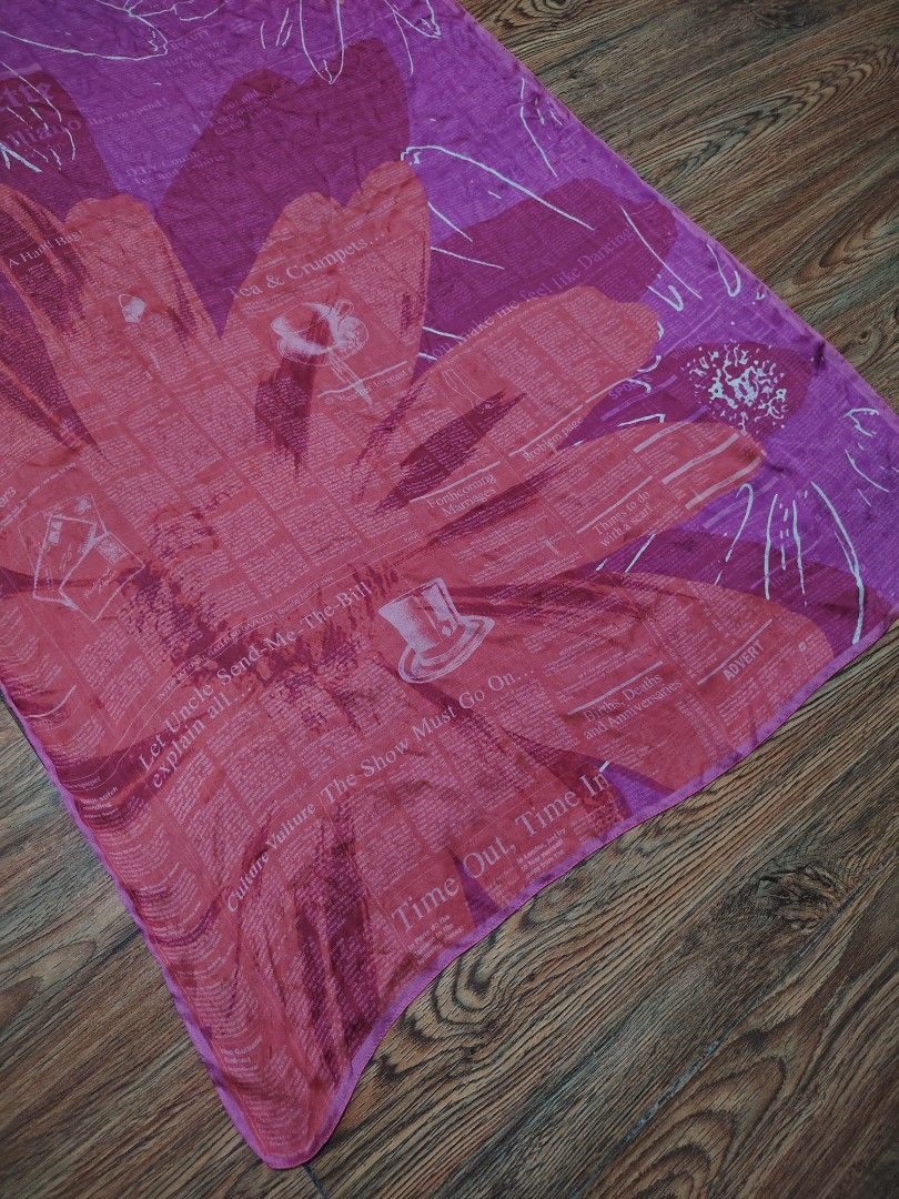JOHN GALLIANO - Printed Silk Scarf (Category: Scarves) located in Manila. Submitted by espesyaloffer (Listing ID 1463129414, Image 2). Description: JOHN GALLIANO - Printed Silk Scarf Condition : 9/10 Dimensions ⬇️ Width : 25 Length : 68 Flaws : none P3,480 + sf.