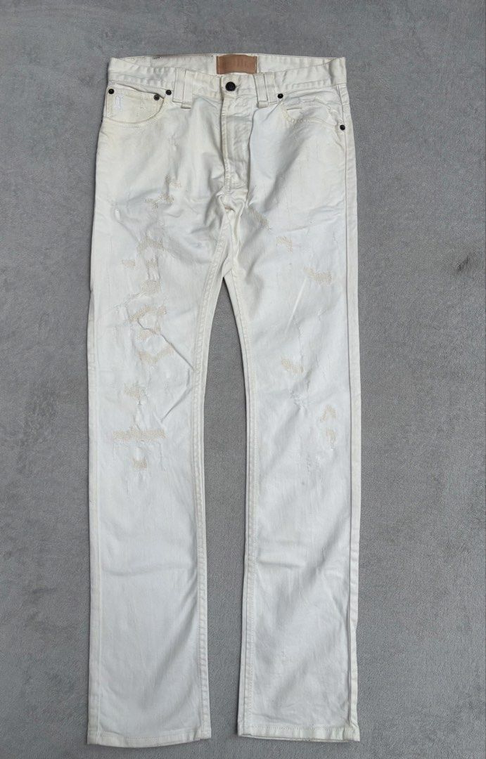 John Galliano Denim Distressed Pants (Category: Jeans) located in Baguio. Submitted by thecollector2600 (Listing ID 1463154558, Image 1). Description: 30” x 42”.