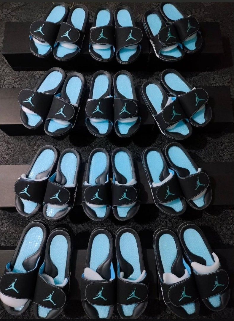 Jordan Hydro Unc (Category: Slippers & Slides) located in Manila. Submitted by janpaul15 (Listing ID 1463186750, Image 1). Description: - Stylish black Jordan slides with eye-catching light blue accents. - Features the iconic Jordan logo prominently on the strap. - Designed for ultimate comfort, perfect for everyday wear. - Multiple pairs are available, so you can choose your perfect fit..