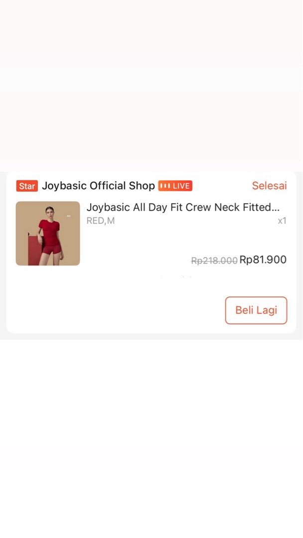 Joybasic red (Kategori: Atasan) berada di Tangerang. Dikirim oleh skybridgeee (ID iklan 1436023719, Gambar 2). Deskripsi: Sz M Nominus NETT .