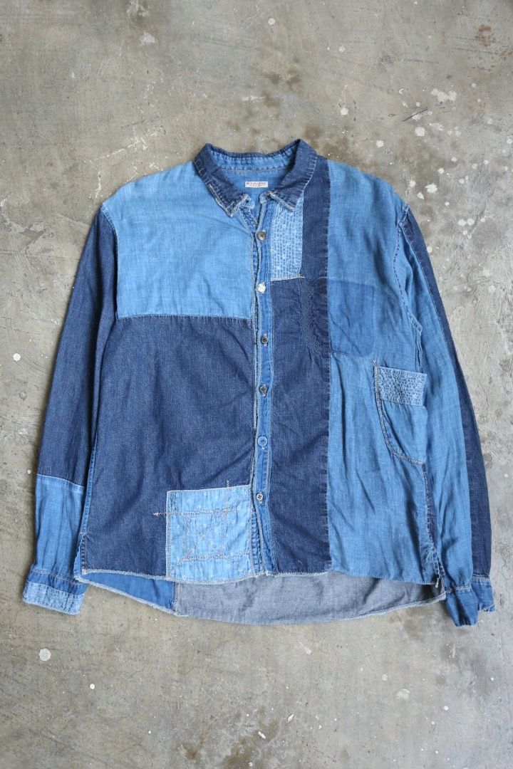 Kapital - 2022 - IDG Patchwork Katmandu Shirt (Category: Formal Shirts) located in Manila. Submitted by graymatter_ (Listing ID 1463220713, Image 2). Description: Kapital - 2022 - IDG Patchwork Katmandu Shirt Tagged Size: 3 Condition: 9/10 Material: 80% Linen, 20% Cotton Made in: Japan Dimensions Length: 30 Width: 24 Shoulder: 20 Sleeve: 26.