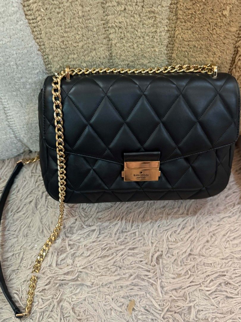Kate spade bag with wallet (Category: Cross-body Bags) located in Manila. Submitted by RealGoldPawnable18K21K24K (Listing ID 1463272104, Image 1). Description: Kate Spade Black Original price : 500AUD/23k in peso, used only twice, Selling Price now: 10k fix Sa ibang bansa binili. 💯 Legit. Sobrang mura na nyan mga sis. Super ganda din. Bagong bago pa. 😍👜👛👝 Paunahan nalang. Dm me 🩷 Open for meet up to check. Loc BF resort Las Piñas.