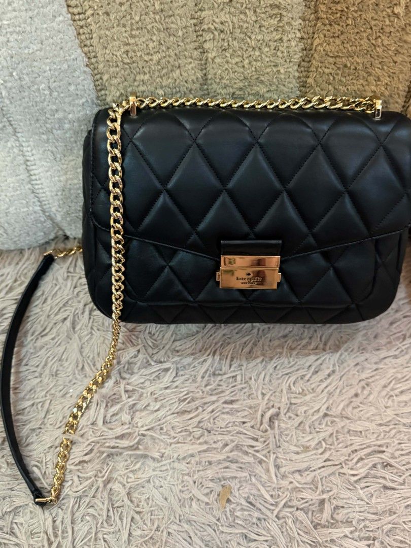 Kate spade bag with wallet (Category: Cross-body Bags) located in Manila. Submitted by RealGoldPawnable18K21K24K (Listing ID 1463272104, Image 2). Description: Kate Spade Black Original price : 500AUD/23k in peso, used only twice, Selling Price now: 10k fix Sa ibang bansa binili. 💯 Legit. Sobrang mura na nyan mga sis. Super ganda din. Bagong bago pa. 😍👜👛👝 Paunahan nalang. Dm me 🩷 Open for meet up to check. Loc BF resort Las Piñas.