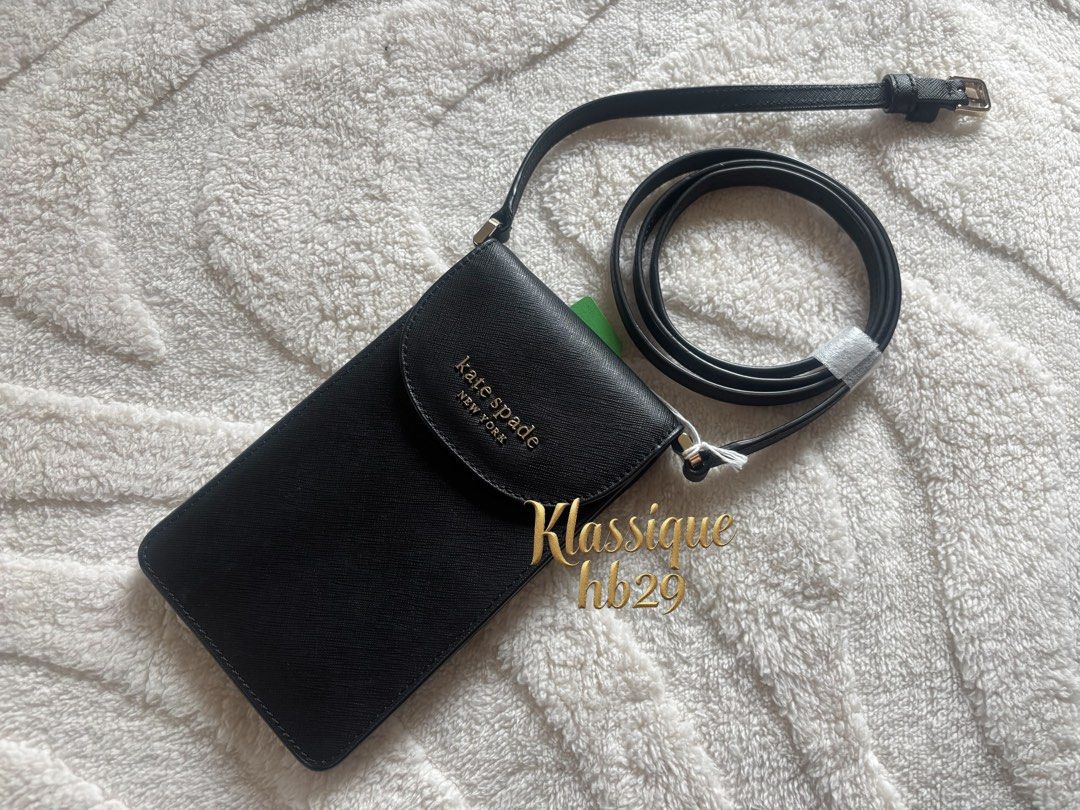 Kate Spade Camera North phone bag (Category: Cross-body Bags) located in Lipa City. Submitted by klassique_handbags (Listing ID 1463205040, Image 2). Description: ✅Available✅ Preowned ❤️Kate Spade❤️ Cameron North south flap Phone sling & slim type Safiano materials Prestine condition pa 💯original sf not included courier Lbc 📦 Adjustable crossbody strap Size: 7.3’’ h x 4.25’’ x 1.7’’ d inches approximate (1,900) php No Lp na madams🙏 Murayta na 