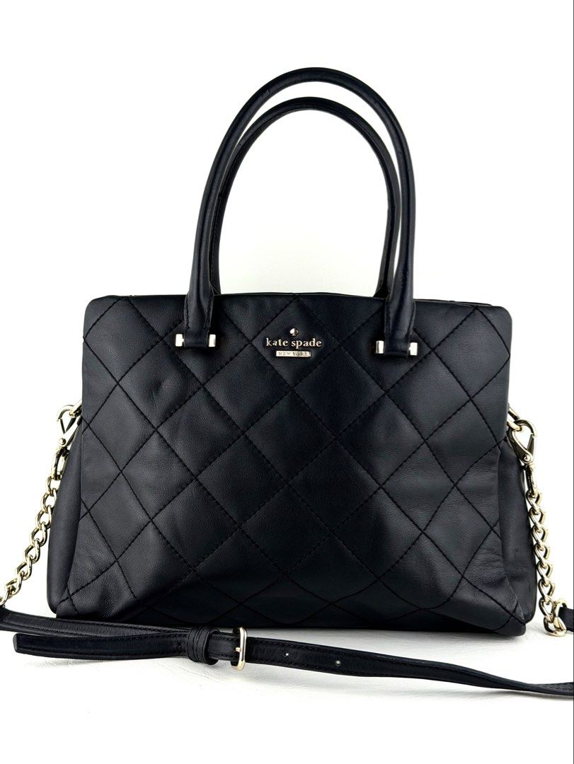 KATE SPADE Emerson Place Olivera Bag (Category: Cross-body Bags) located in Manila. Submitted by luvluxe.mnl (Listing ID 1463148297, Image 1). Description: Medium to semi large size Sooo pretty— quilted leather design Can fit so much inside!! Two way— crossbody, handbag or shoulder bag In very good to excellent condition Perf for work, school or everyday bag.