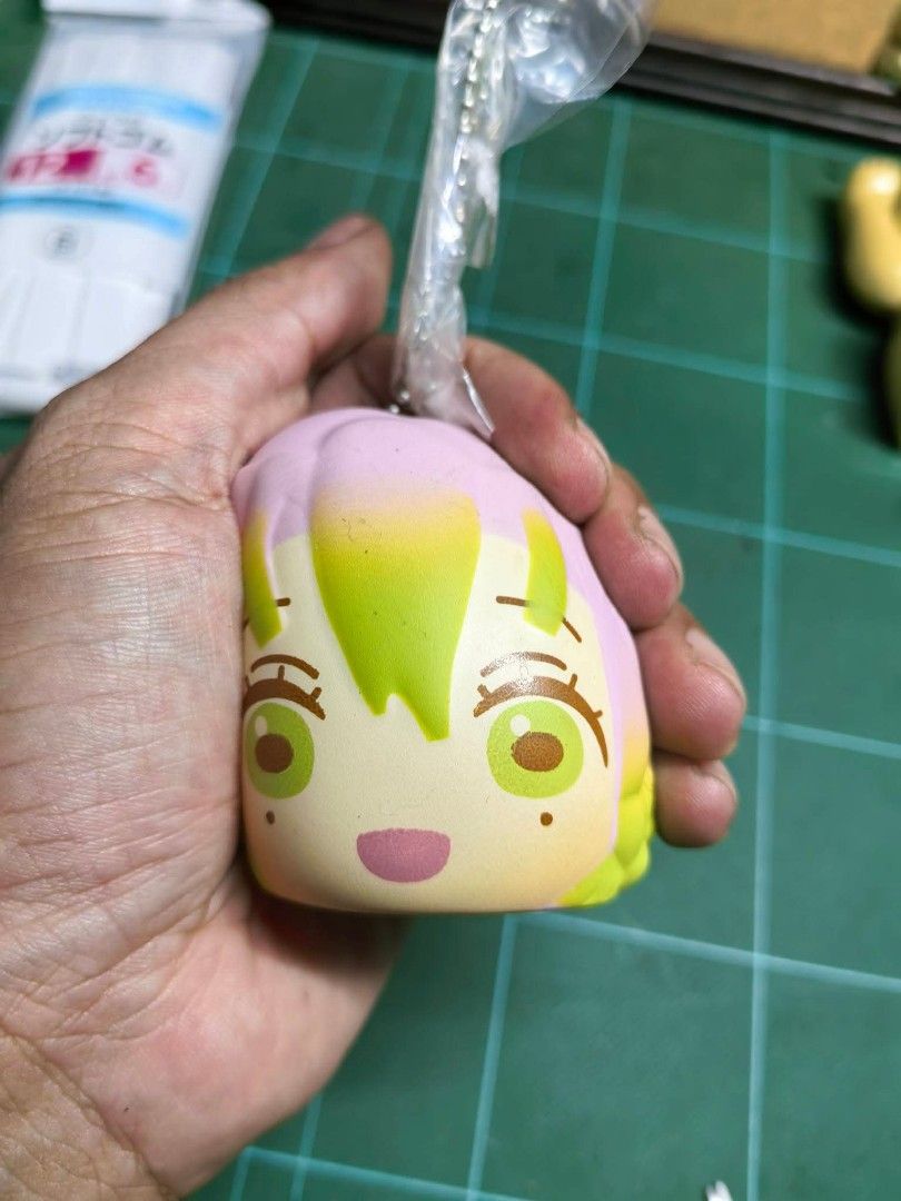 Keychain - MegaHouse Demon Slayer Squishy Keychain (Category: Charms) located in Cebu City. Submitted by dudes_villanueva (Listing ID 1463134645, Image 3). Description: Keychain - MegaHouse Demon Slayer: Kimetsu no Yaiba "Fuka Fuka Squeeze Pan" Squishy Keychain 📌 Featuring the character Mitsuri Kanroji with her signature pink and green hair. 📌 In excellent condition..