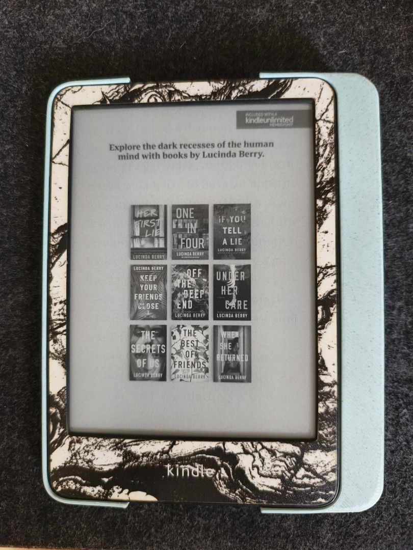 Kindle Basic 2022 ed. (Category: E-Readers) located in Naga. Submitted by mjlim10_ (Listing ID 1463144290, Image 1). Description: *Sticker marks on back. *Very minimal scratch on back. *With skin + screen protector. *With Ads ***no issues / can register amazon account rfs: barely used. .