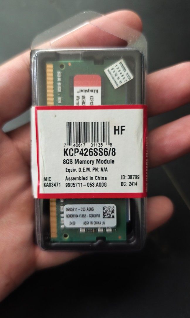 Kingston 8gb DDR4 2666Mhz Memory Module (Category: Computer Parts) located in Manila. Submitted by bruhrint (Listing ID 1463150130, Image 1). Description: Payment: Gcash Shipping: Will be shouldered by the buyer..