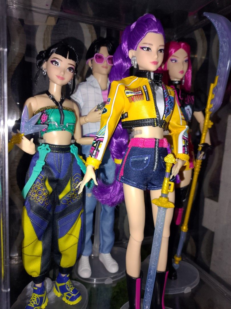 K-Pop Demon Hunters doll (Category: Figurines & Statues) located in Bacoor. Submitted by barbiesauurrr (Listing ID 1463166655, Image 2). Description: K-Pop Demon Hunters DOLL FOR SALE TAKE ALL 6800 No issues. Good as new ✨ Tinanggal lang sa box lahat then display sa acrylic cabinet Zoey, Mira, Rumi and Jinu ✨ Andito pa yung boxes nila.