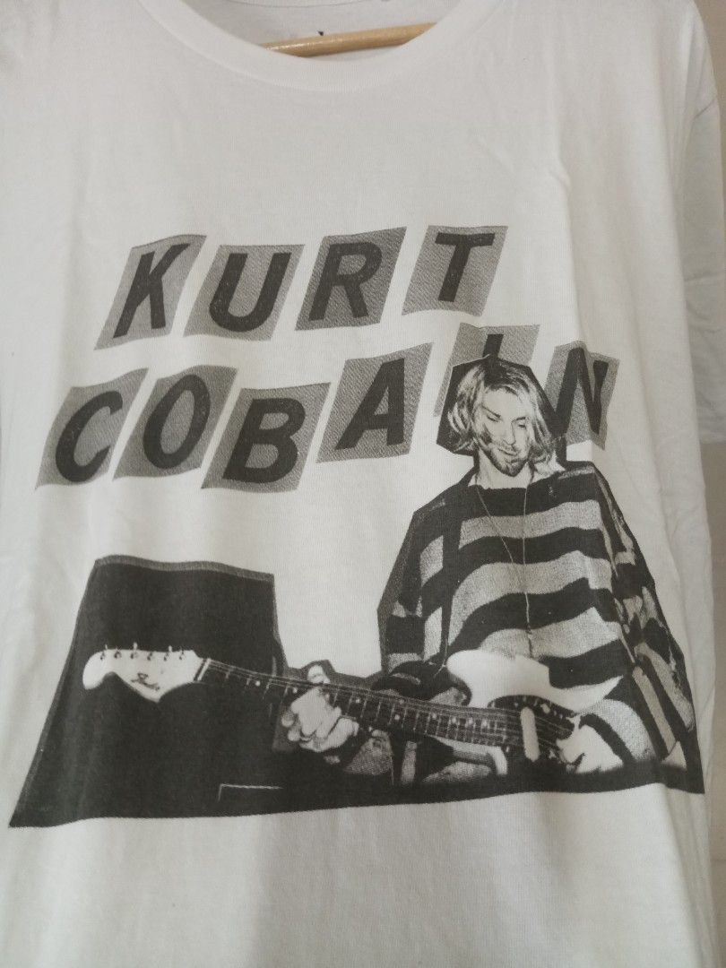 Kurt Cobain Tee (Category: Formal Shirts) located in Cebu City. Submitted by nooffense (Listing ID 1463223309, Image 2). Description: Kurt Cobain Tee Uniqlo On Tag Size:XL(22x29.5) Issue:Dot Stains Price:200+sf Pm for more details Cebu City 📍.