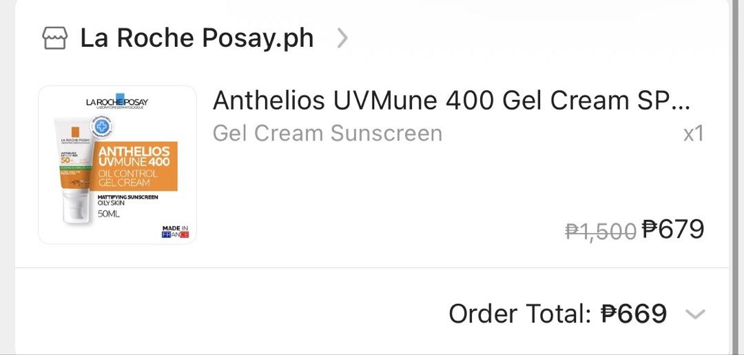 La Roche Posay Anthelios UVMune 400 (Category: Face Care) located in Imus. Submitted by declutteringmarie (Listing ID 1463259319, Image 3). Description: .