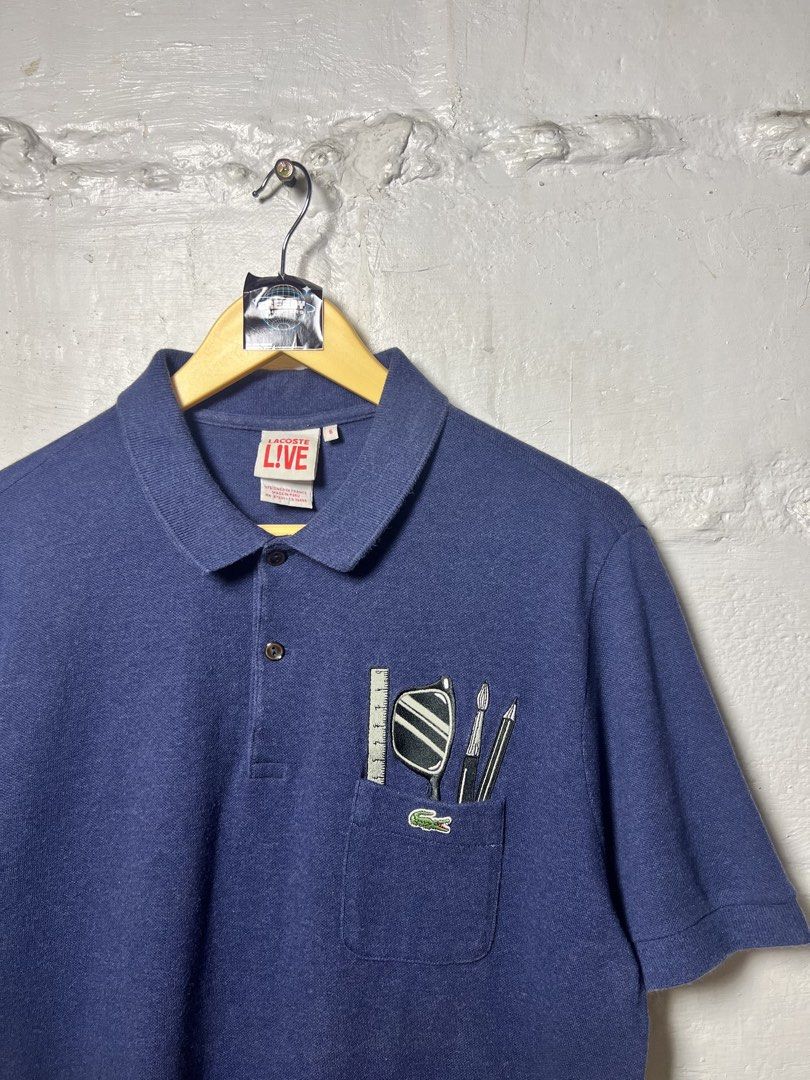 LACOSTE LIVE STATIONERY HERITAGE MOLTEN HEATHER MATERIAL (BLUE) (Category: Tshirts & Polo Shirts ) located in Las Pinas. Submitted by greedythrifterz (Listing ID 1463257721, Image 2). Description: LACOSTE LIVE STATIONERY HERITAGE MOLTEN HEATHER MATERIAL (BLUE) DIMES- WIDTH 20.5, LENGTH (FRONT 26, BACK 27) ALL INCHES (6) NO ISSUE, FREE SHIP, NEGOTIABLE.