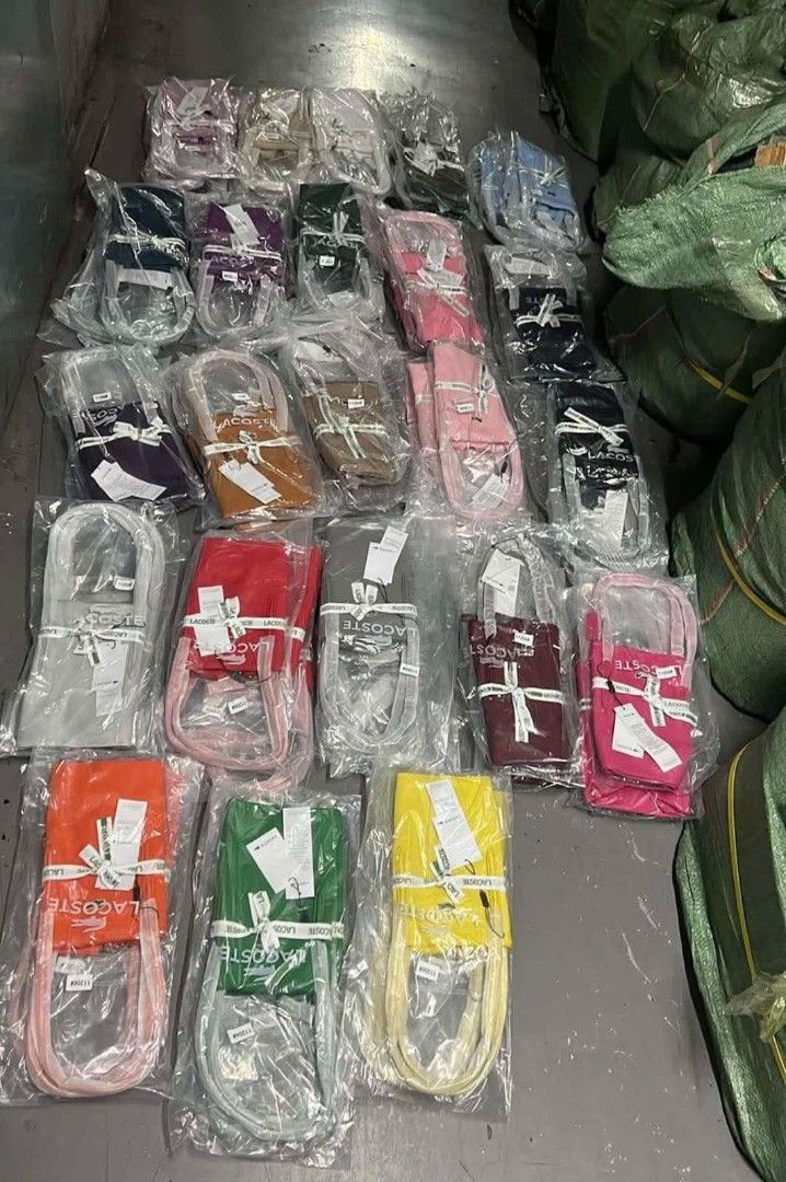 Lacoste Mini Vertical Tote Bags (Category: Tote Bags) located in Pasig City. Submitted by yaku.cozy (Listing ID 1463264373, Image 2). Description: Available Colors: Baby blue Baby pink Black Ivory Gray Lavander Barbie pink 📍Location: San Miguel, Pasig City.