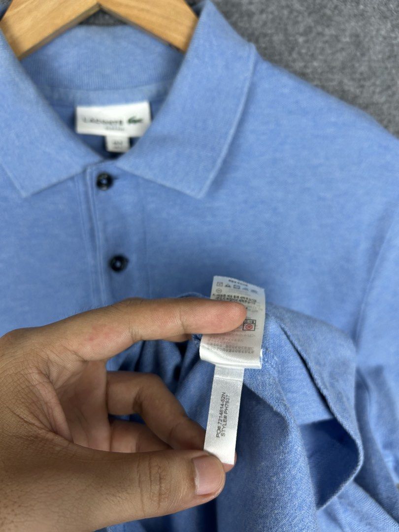 Lacoste Polo Shirt (Category: Tshirts & Polo Shirts ) located in Cebu City. Submitted by tanlawr07 (Listing ID 1463295992, Image 3). Description: Size Large Slimfit fit medium Orig 💯 Good as new No issue 1800 only 📍Cebu City Location .