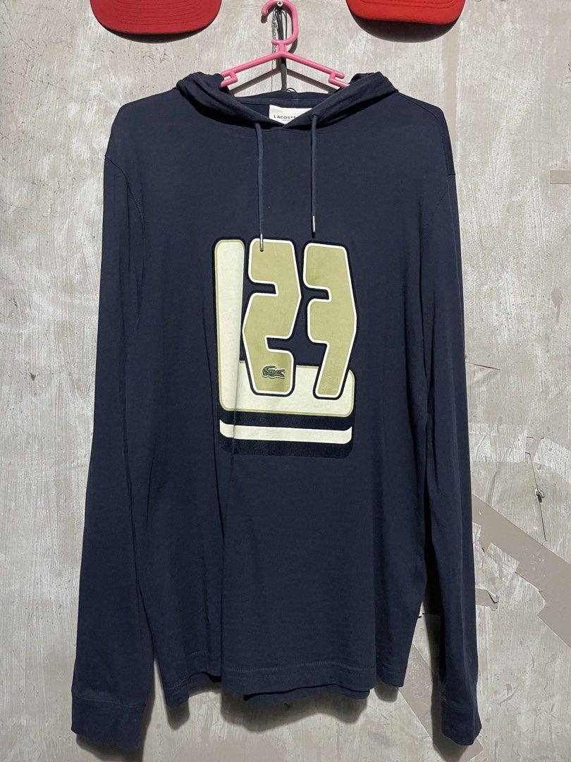 Lacoste Retro L27 Hoodie (Category: Hoodies) located in Manila. Submitted by dossyu (Listing ID 1463160403, Image 1). Description: - Navy blue Lacoste hoodie - Regular fit - Made in Peru - Ideal for casual wear - Used once .