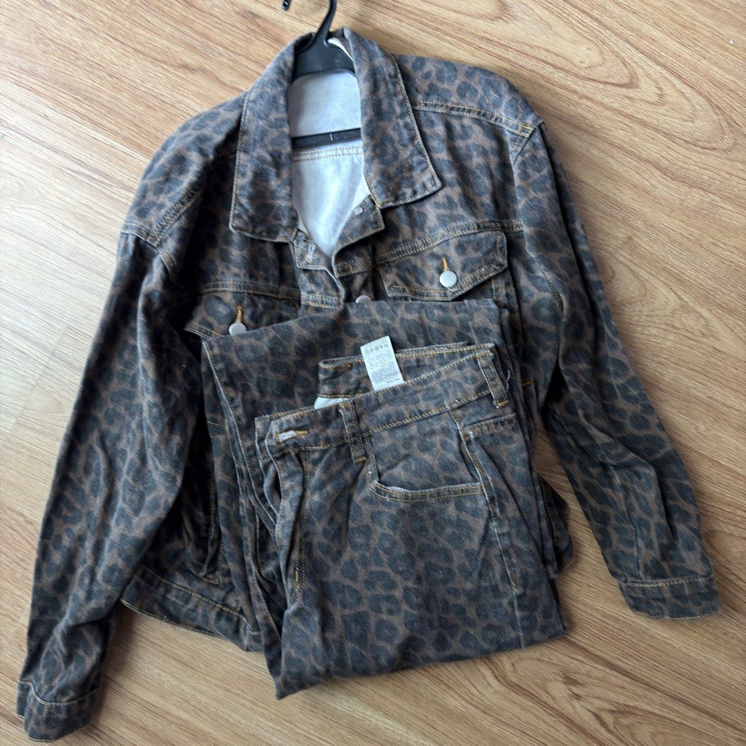 Leopard Print Denim Jacket and Jeans Set (Category: Coats, Jackets and Outerwear) located in Paranaque City. Submitted by jlfc_onlineshop (Listing ID 1463187846, Image 1). Description: - leopard print denim jacket and matching jeans set. Used once Discount applicable for multiple items No WW photos, No Stains Payment-first basis Bpi/Maya only.