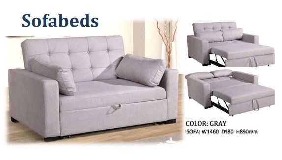 LL641 Gray Pull-out Fabric Sofa Bed Tufted Button Backrest & Two Side Pillows (Category: Sofas) located in Manila. Submitted by namirkahal (Listing ID 1463178964, Image 1). Description: OFFICE FURNITURE | FAST PRODUCTION | SHORT LEAD TIME Upgrade your workspace with quality office furniture — available for bulk orders, supply, and installation. PRODUCTS AVAILABLE: • Office Partition • Linear Workstations • Office Tables • Office Chairs • Receptio