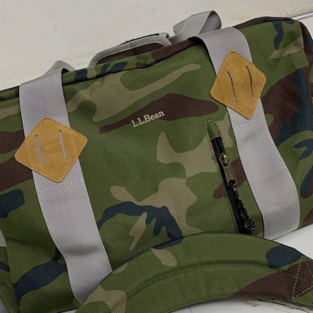 LL Bean Camouflage Timberline Duffle Bag (Category: Sling Bags) located in Manila. Submitted by arxxxm (Listing ID 1463174201, Image 2). Description: LL Bean Camouflage Timberline Duffle Bag 22" length 15" height 35L Excellent condition 2000 + sf 📥.