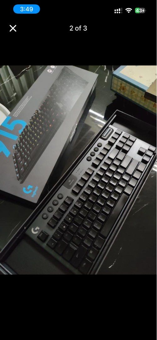 Logitech G913 TKL wireless (Category: Computer Keyboard) located in Cagayan de Oro. Submitted by jefffarro (Listing ID 1463196833, Image 1). Description: Extra keyboard all keys are functional, with box.