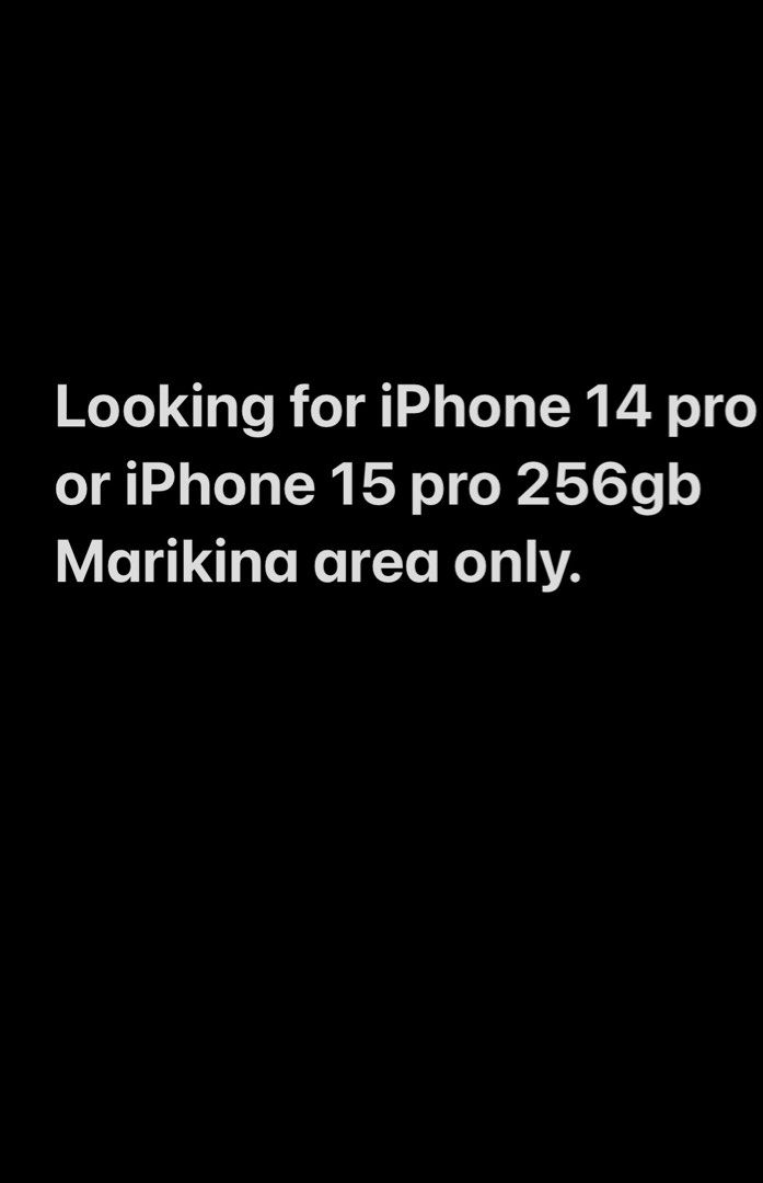 Looking for Rush Iphone (Category: iPhone 14 Series) located in Rodriguez. Submitted by yeezyallday (Listing ID 1463262857, Image 1). Description: Budget is 25k-30k.