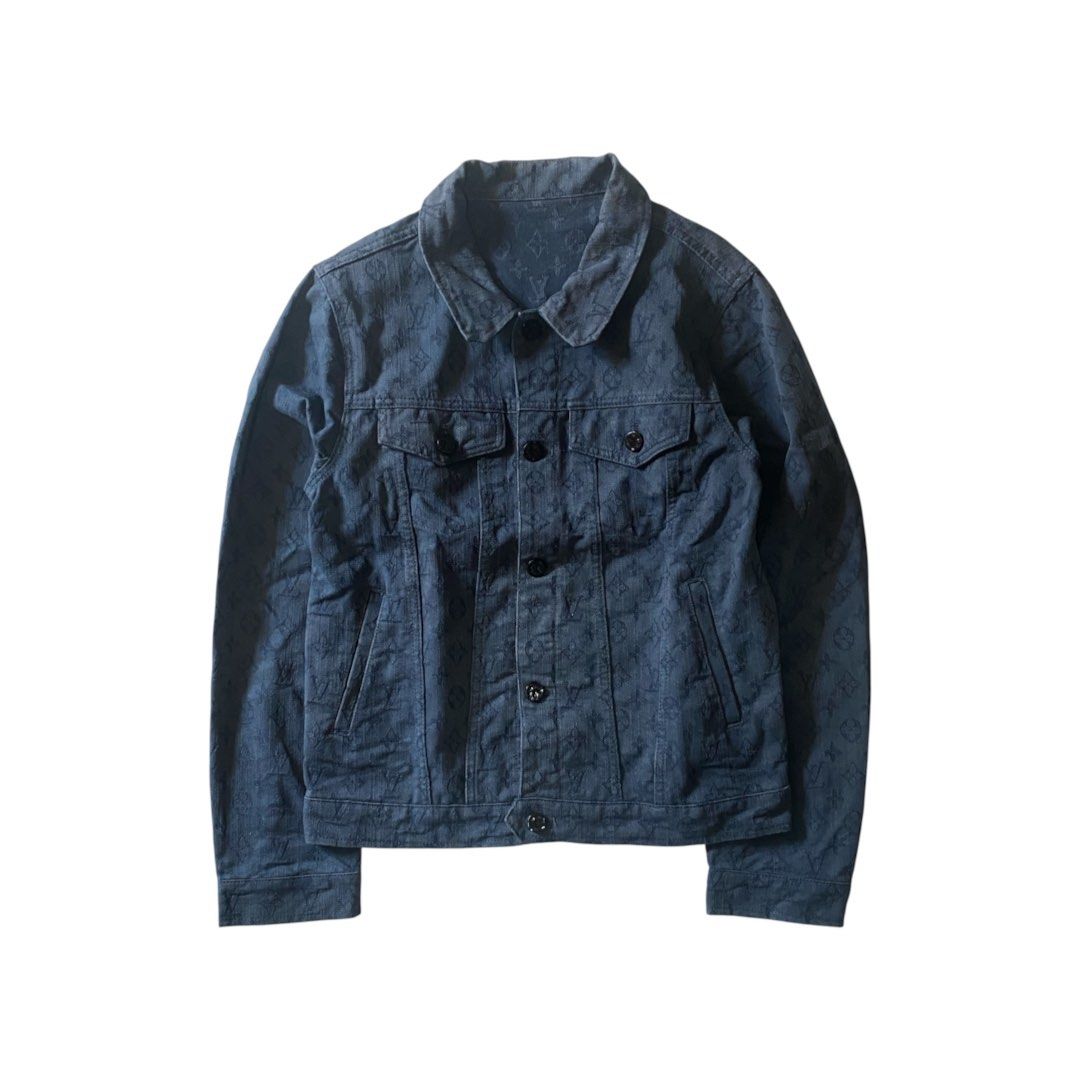 Louis Vuitton Blue Monogram Jacket (Category: Coats, Jackets and Outerwear) located in Manila. Submitted by finofindthisart (Listing ID 1463238842, Image 1). Description: Length 24 Width 18 Measured it by inches P2499 Issue: N/A This is a pre-loved/thrifted items and may show minor signs of issue due to its vintage nature. Kindly manage expectations. No refunds or exchanges will be accepted. 📍Pasay City DM for inquiries..