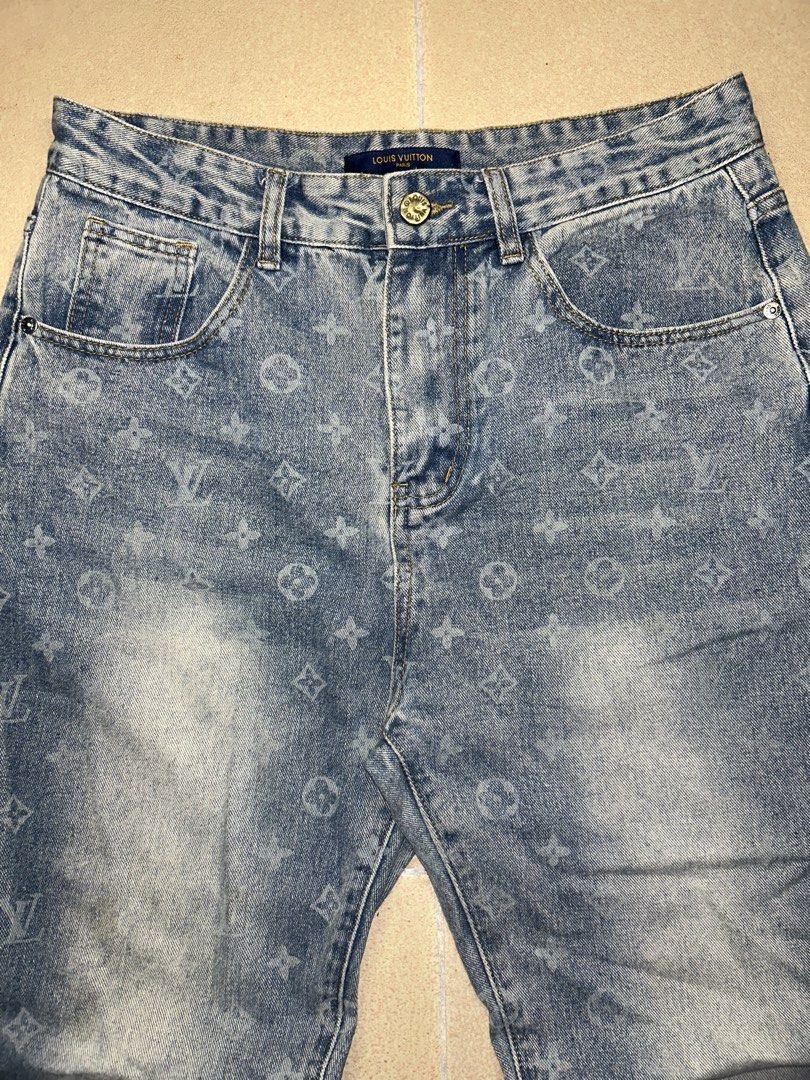 Louis Vuitton Monogram Denim Jeans (Category: Jeans) located in Manila. Submitted by zerowasteco. (Listing ID 1463262801, Image 2). Description: -As new condition -Need wash -Dimes:Length 40 Waistline 32 Leg opening 12 -No Issue Dm for morw info!.