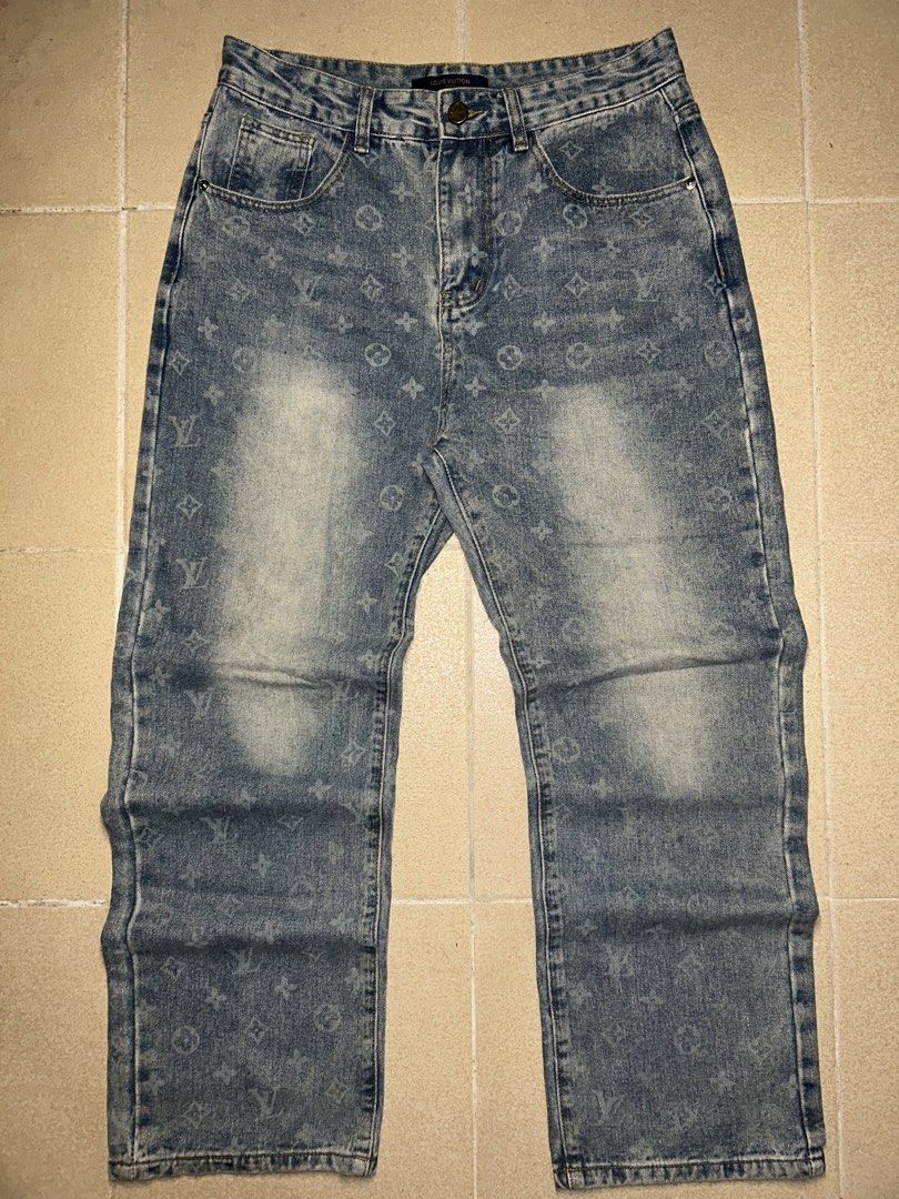 Louis Vuitton Monogram Denim Jeans (Category: Jeans) located in Manila. Submitted by zerowasteco. (Listing ID 1463262801, Image 1). Description: -As new condition -Need wash -Dimes:Length 40 Waistline 32 Leg opening 12 -No Issue Dm for morw info!.