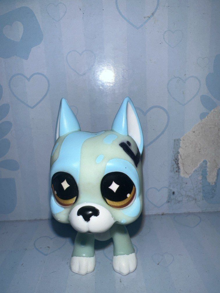 LPS Great Dane Blue Little Pet Shop (Category: Figurines & Statues) located in Manila. Submitted by littlestpetshopcollector (Listing ID 1463252664, Image 1). Description: Original purchased at Toy Kingdom. For sale or trade to other series of LPS (any series).