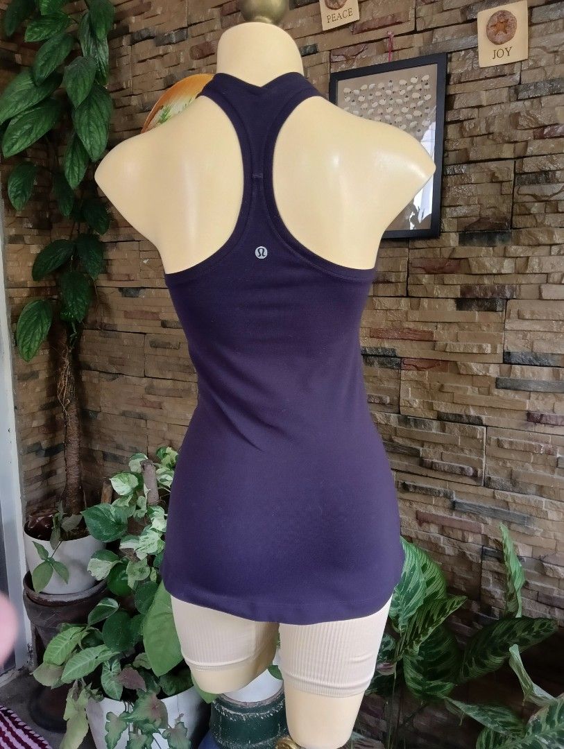 Lululemon Cool Racerback Tank Top (Category: Activewear) located in Rizal. Submitted by timeless_shop (Listing ID 1463193474, Image 3). Description: Original Lululemon Align Tank 6 - Dark Navy Blue 📏 Size: Dot 6 📝 Details: - Length: 26 inches - Width: 13 inches Pit-Pit flat laid -Size Fit Small to Medium Frame Bust Size 32-34 - Fabric: Nulu - buttery soft, lightweight & breathable - Design: Racerback - Color: Dark Navy Blue ✨ Condition: 9.8/10 