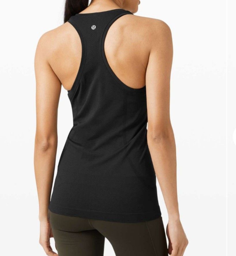 Lululemon Tank Top Swiftly Tech Racerback (Category: Activewear) located in Rizal. Submitted by timeless_shop (Listing ID 1463200162, Image 1). Description: Original Lululemon Swiftly Tech Racerback Tank 📏 Size: Dot Size 10 , Fit Bust (36-38) 📝 Details: - Length: 23 inches - Width: 18 inches pit-to-pit - Fabric: Seamless, lightweight & sweat-wicking 💨 - hindi mainit ✨ Condition: 9/10 Good Condition - Maayos at malinis - Like New, hindi laspag 