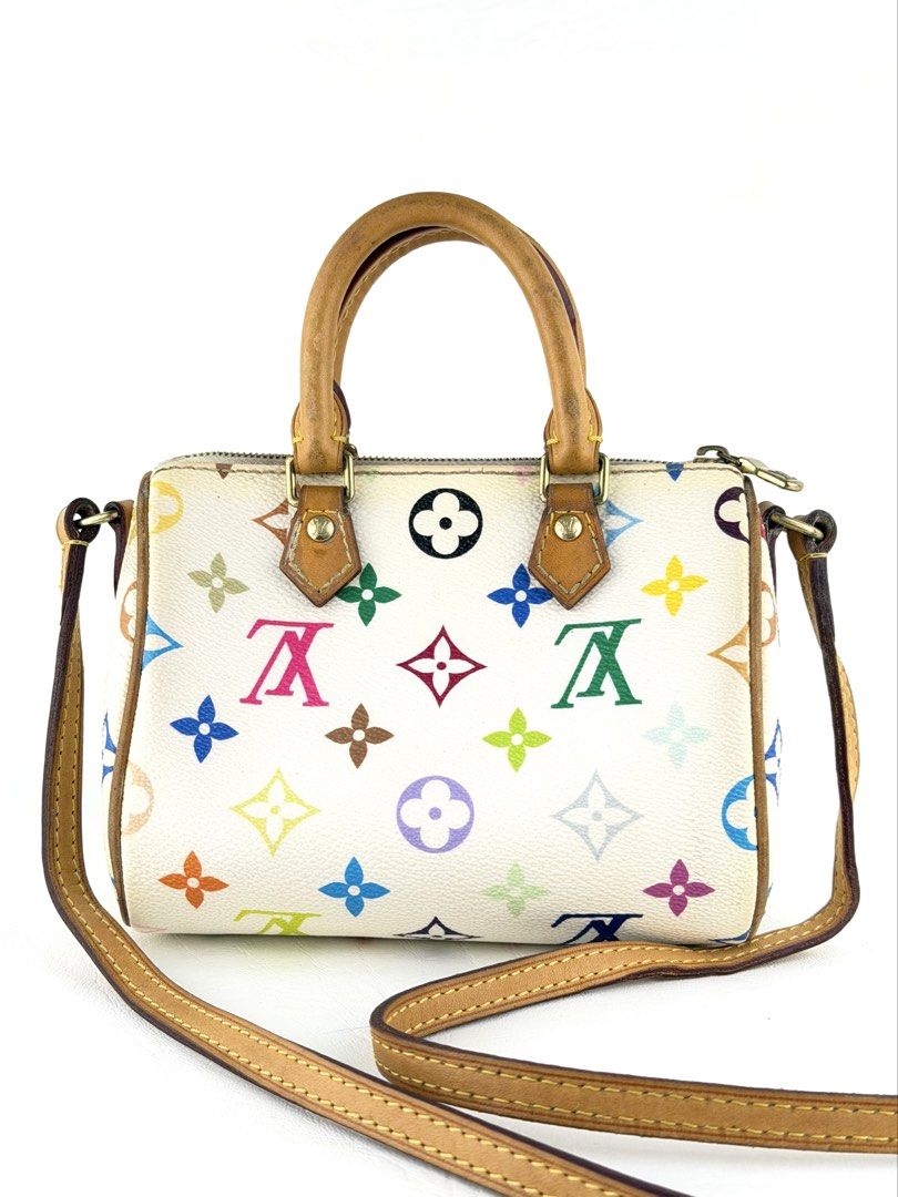 LV x Takashi Murakami Monogram Multicolore Mini Speedy (Category: Luxury Bags & Wallets) located in Manila. Submitted by luvluxe.mnl (Listing ID 1463260553, Image 1). Description: Mini size- but fits a lot of small stuffs Rare piece!! Hard to source as this design had been discontinued Vintage piece!! With signs of use—seen on picture but is still presentable No functionality issue What you see is what you get Vanchetta still in good condition Ot