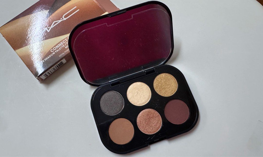 MAC Connect in Colour Nude Board Eyeshadow Palette (Category: Makeup) located in Manila. Submitted by fcloset24 (Listing ID 1463177366, Image 2). Description: - MAC Connect in Colour Nude Board eyeshadow palette - Features 6 versatile neutral shades - Perfect for creating everyday makeup looks - Comes with original packaging - Total net weight: 0.22 oz / 6.25 g.