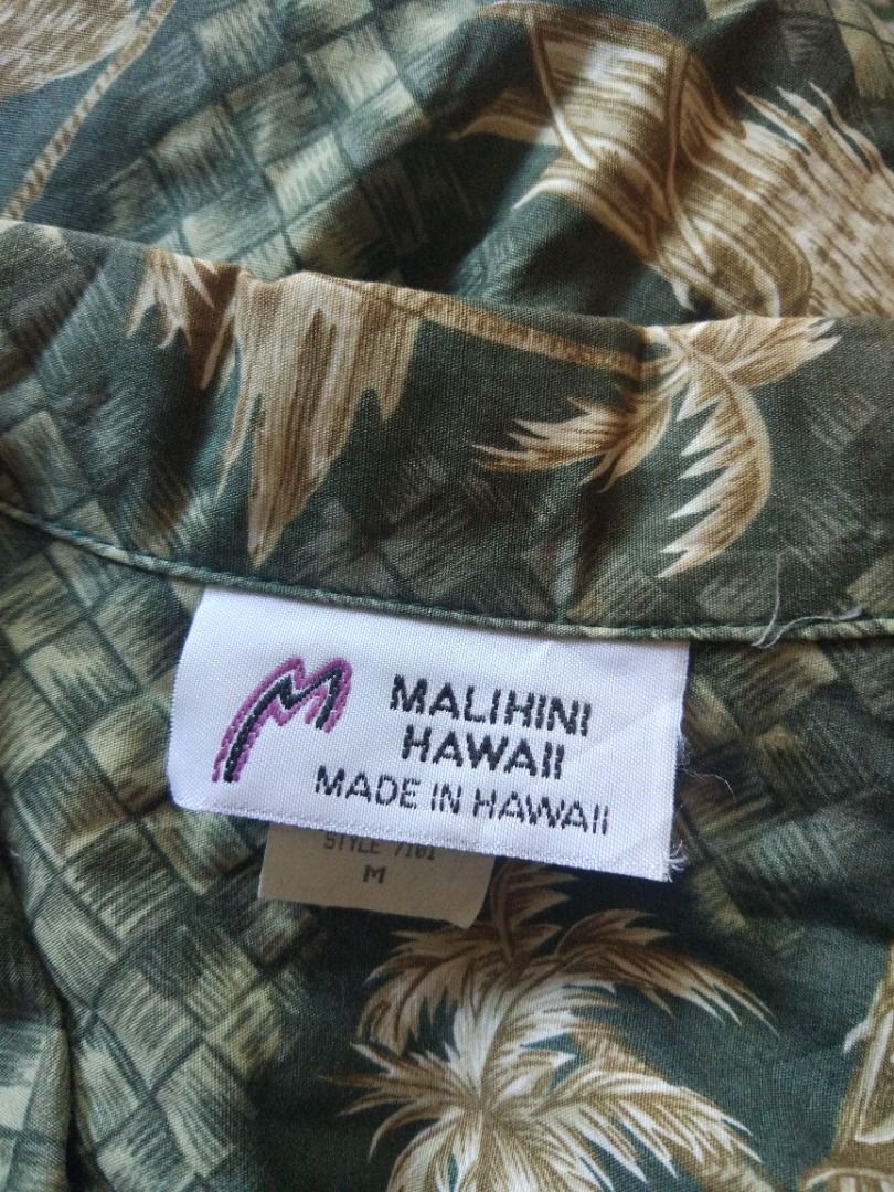 Mahilini Hawaiian Shirt M (Category: Formal Shirts) located in Pasay City. Submitted by denimdude.ph (Listing ID 1463192047, Image 3). Description: made in Hawaii.