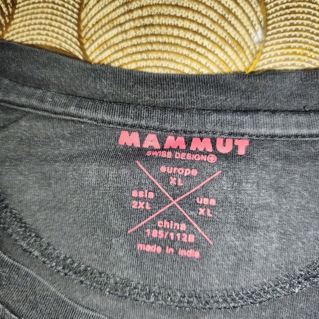 Mammut T-shirt (Category: Tshirts & Polo Shirts ) located in Antipolo. Submitted by alphaomega_fox (Listing ID 1463229645, Image 3). Description: - Brand: Mammut - Size: XL - Features: Iconic mammoth logo on front, small embroidered logo on sleeve - Design: Swiss - Ideal for: Outdoor activities and casual wear no issue 21x27 500 plus sf.