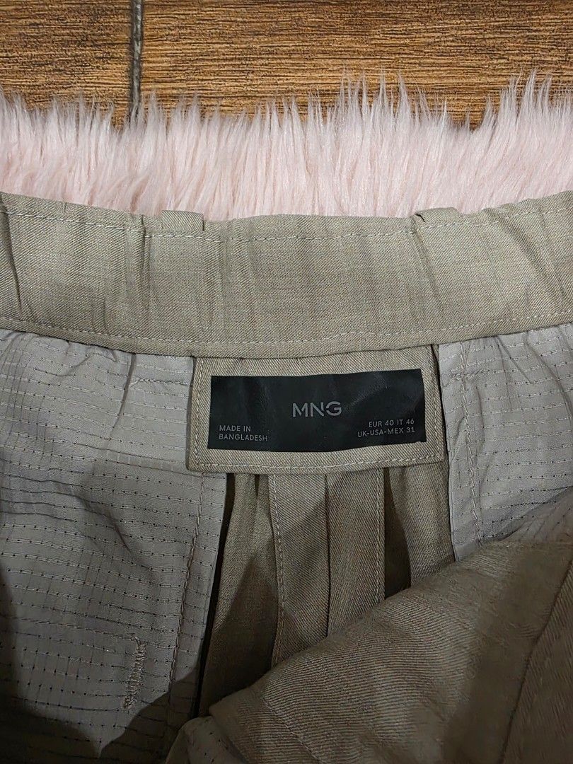 Mango men trousers performance (Category: Trousers) located in Manila. Submitted by machoxmatt (Listing ID 1463186933, Image 2). Description: used 2-3x color: beige size: euro 40 waist: 15 inches (still expandable 1-2 inches) length: 35 inches (altered) mop:bdo/gcash shipping at buyer's expense.