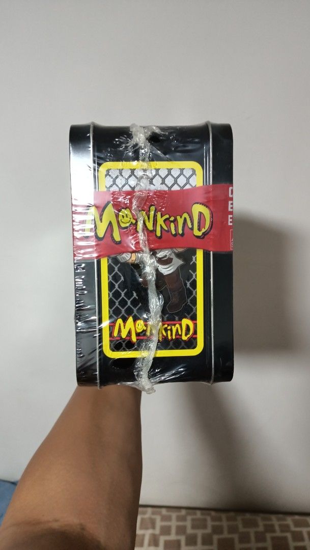 Mankind WWE Limited Edition Collection Tin Box (Category: Western Merchandise) located in Pasig City. Submitted by juliomiguel10 (Listing ID 1463226357, Image 3). Description: - Mankind Limited Edition Collection tin box - Features iconic Mankind logo and imagery - Perfect for collectors or WWE fans - Still sealed in original plastic packaging - A must-have for wrestling memorabilia enthusiasts.