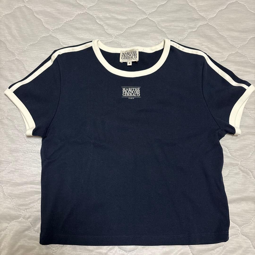 MARITHE FRANCOIS GIRBAUD Ringer Tee (Category: Shirts) located in Manila. Submitted by prettygiya (Listing ID 1463051157, Image 2). Description: size L No issues rfs. doesn’t fit me anymore.
