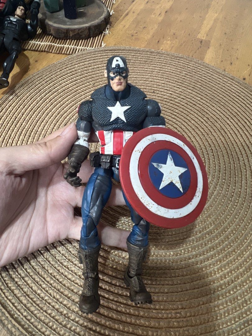 Marvel Captain America Action Figure with Shield (Category: Figurines & Statues) located in Bocaue. Submitted by kwon_017 (Listing ID 1463124315, Image 1). Description: - Captain America action figure - Includes iconic shield with back straps - Highly articulated for dynamic posing - Great addition to any Marvel collection - Note: Shield has minor signs of wear.