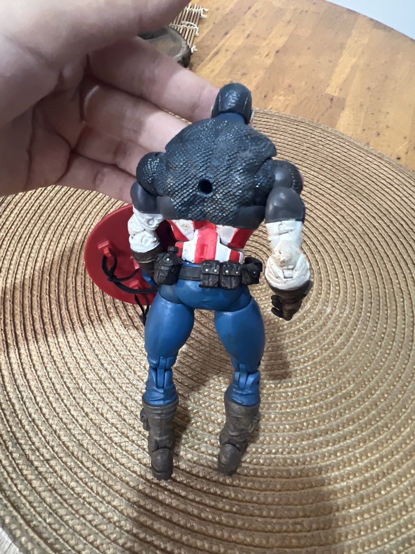 Marvel Captain America Action Figure with Shield (Category: Figurines & Statues) located in Bocaue. Submitted by kwon_017 (Listing ID 1463124315, Image 2). Description: - Captain America action figure - Includes iconic shield with back straps - Highly articulated for dynamic posing - Great addition to any Marvel collection - Note: Shield has minor signs of wear.