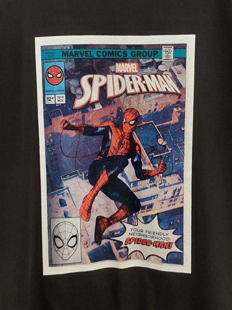 Marvel x Hotwind Spiderman Shirt (Category: Tshirts & Polo Shirts ) located in Ibajay. Submitted by trendholicrepublique (Listing ID 1463201966, Image 3). Description: Marvel x Hotwind Spiderman Shirt 199 PHP Color Rate 9.5/10 (dark gray) Large On Tag (20.5 x 27) Very Good to Excellent Condition (need wash).